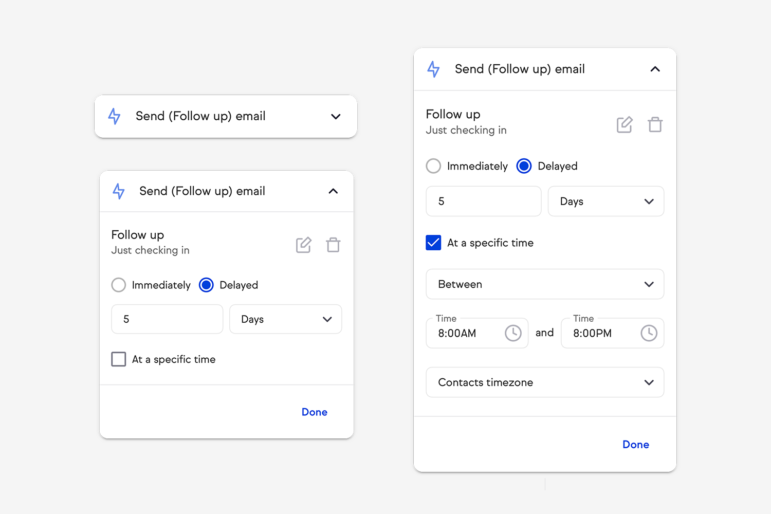 Progressive disclosure of configuration options